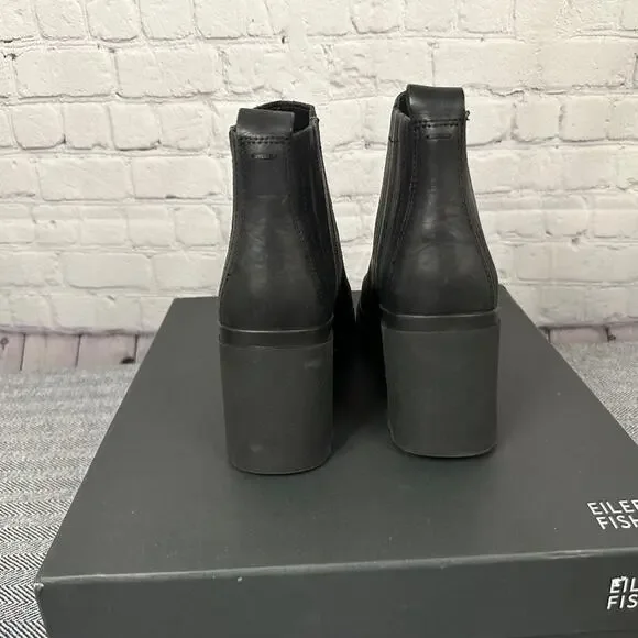 EILEEN FISHER -  Kat LT Chunky Leather Bootie - Picture 4 of 9